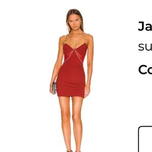 superdown Rust Red Strappy Bodycon Mini Dress
